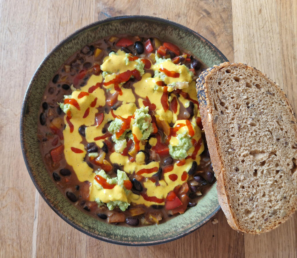 Mexikanische Bohnenbowl Mexikanische Bohnenbowl